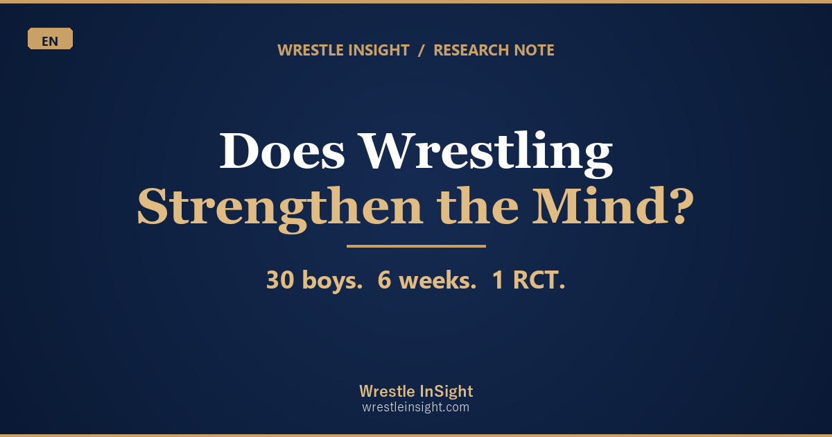 Does Wrestling Strengthen the Mind? Effects of a 6-Week Wrestling Training Program (article thumbnail)